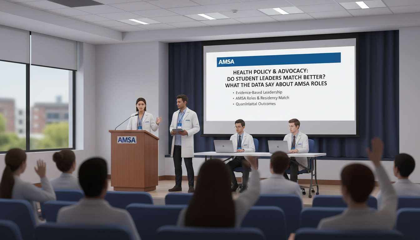 AMSA student leaders organizing a health policy event -  for Do Student Leaders Match Better? What the Data Say About AMSA Ro