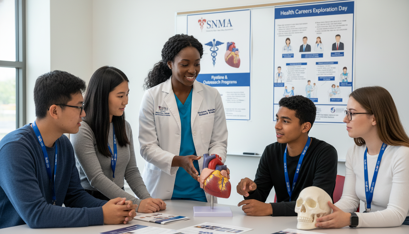 Medical student mentoring high school students through SNMA pipeline program -  for Fixing a Weak Service Profile Using SNMA