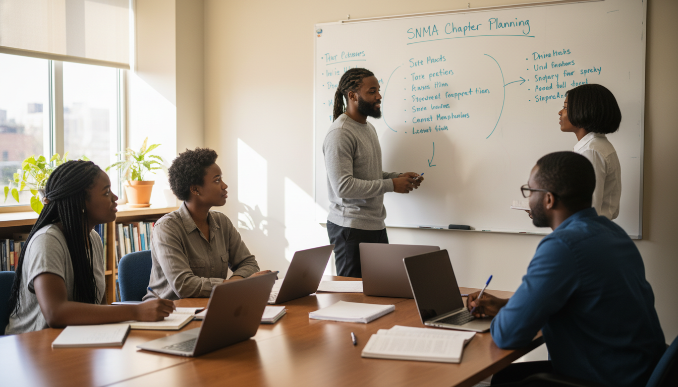 Black medical students organizing an SNMA interest meeting -  for If Your Campus Has No SNMA Chapter: Starting One Without Bu
