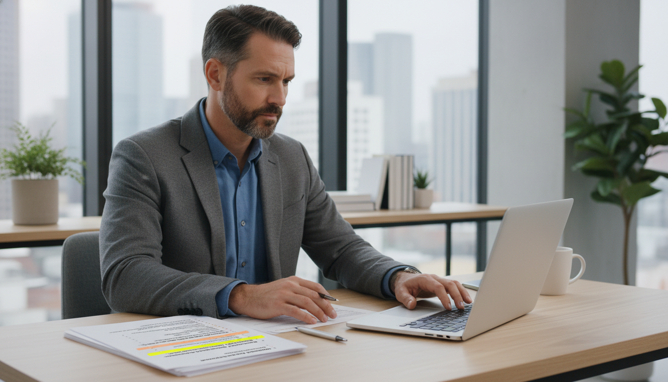 Medical school admissions interviewer reviewing an application -  for Is SNMA Only for URM Students? What Membership Really S