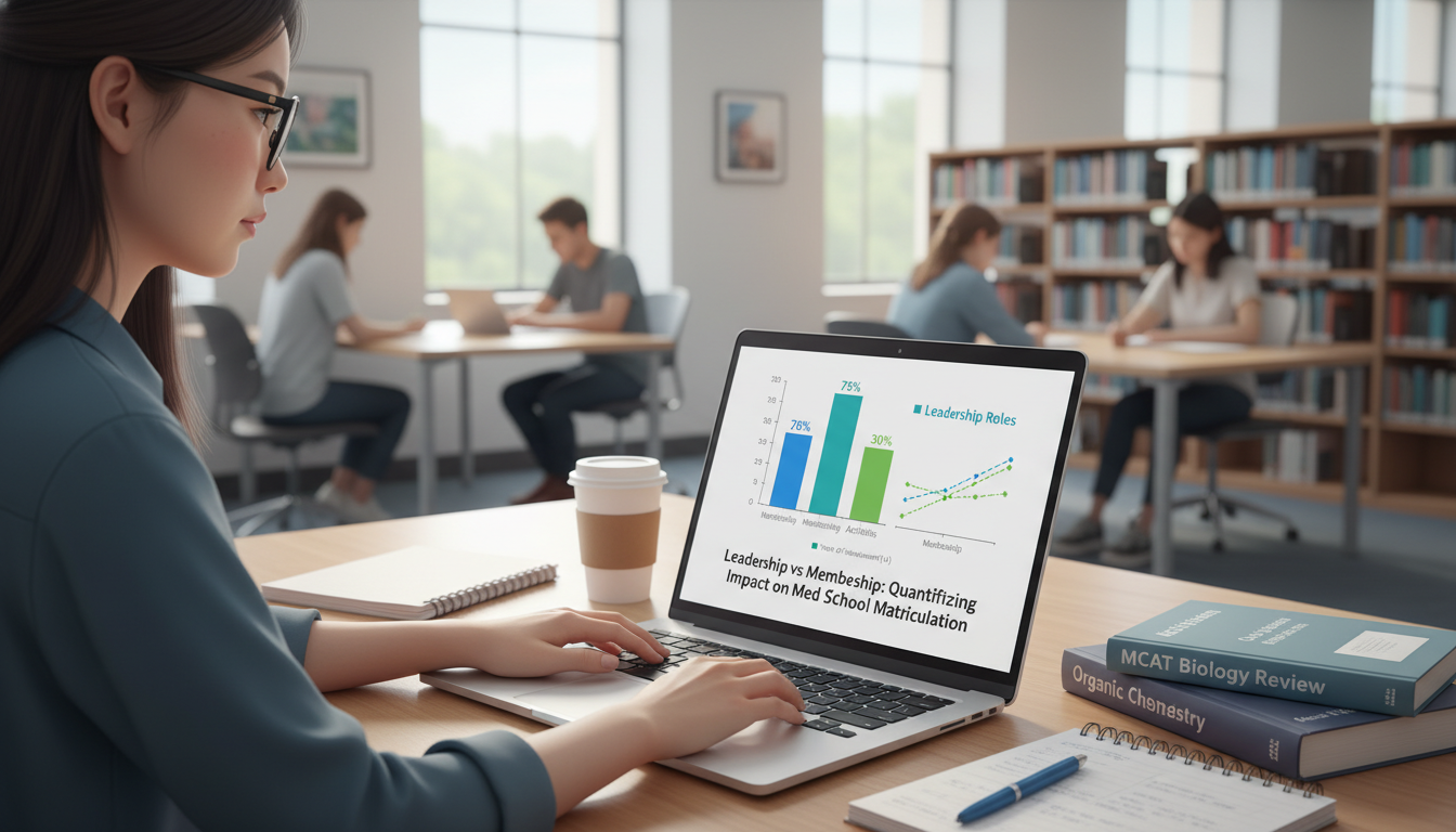 Data comparison of leadership and membership impact on med school admissions -  for Leadership vs Membership: Quantifying Imp