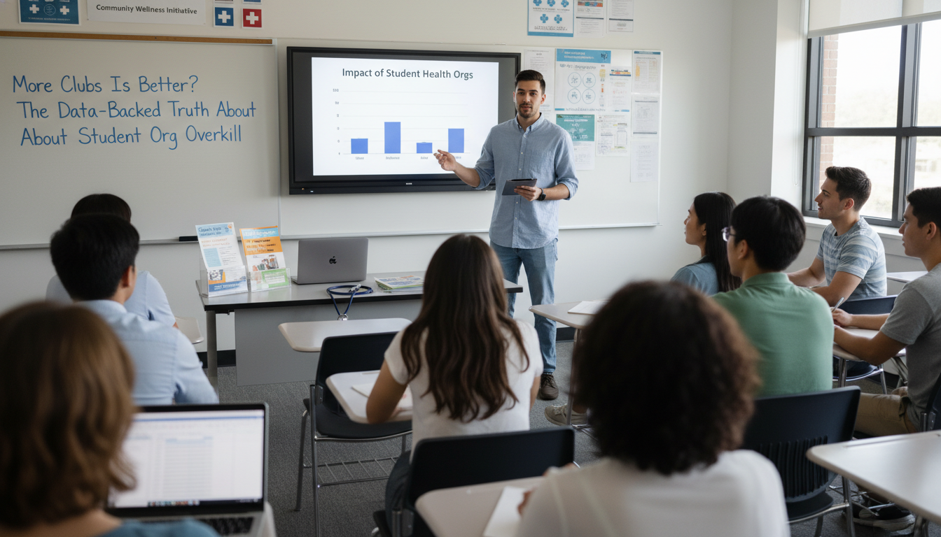 Student leading a focused campus health initiative Student leading a focused campus health initiative - for More Clubs Is Better? The Data‑Backed Truth About Student Org Overk