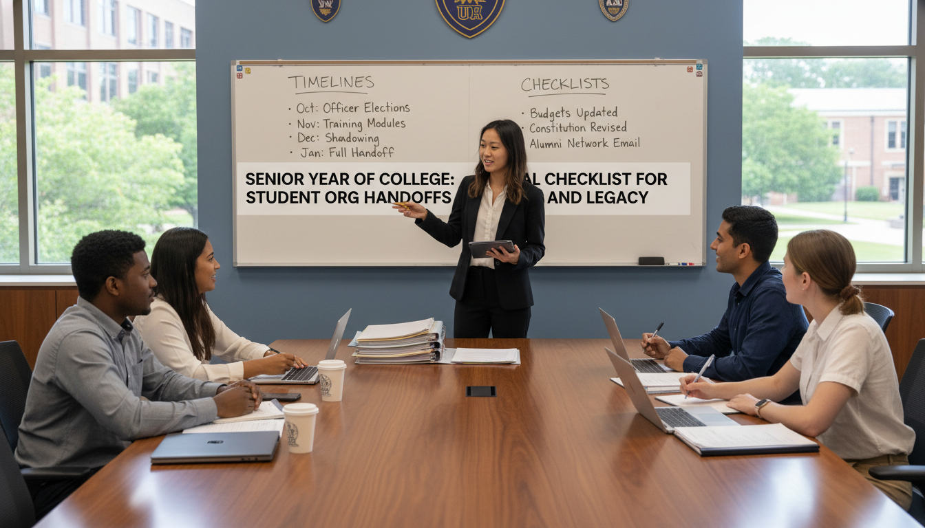 Senior Year of College: Final Checklist for Student Org Handoffs and Legacy