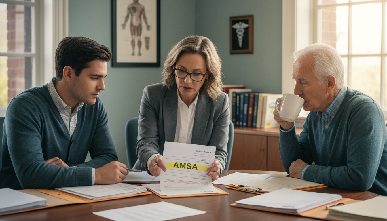 Medical school admissions committee reviewing applications with student CVs on table -  for What Faculty Really Notice About