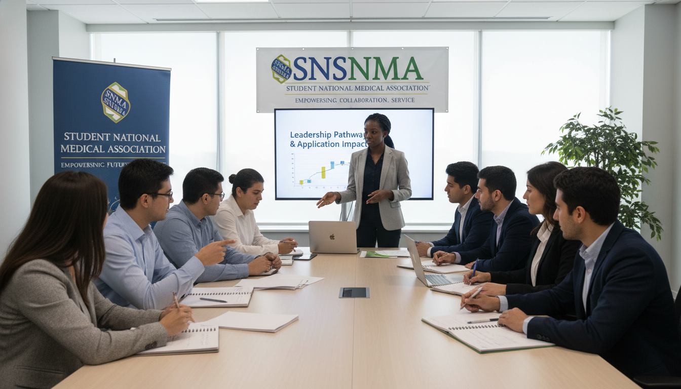 Medical students collaborating in an SNMA leadership meeting -  for Which SNMA Roles Look Strongest on Med School and Residen