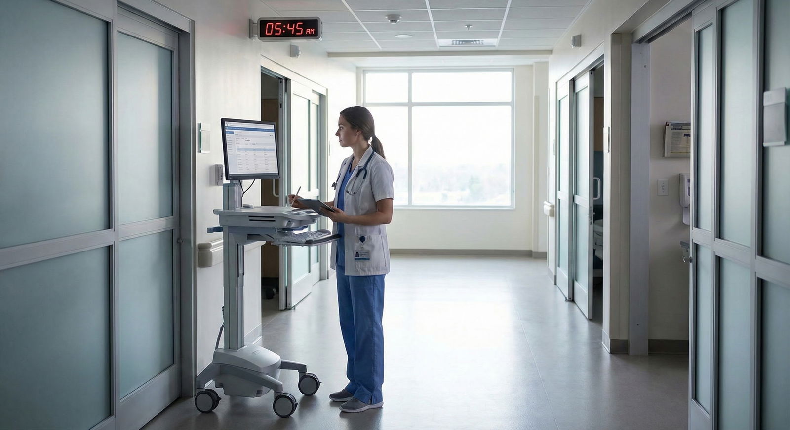 Acting intern pre-rounding on patients in early morning hospital ward Acting intern pre-rounding on patients in early morning hospital ward - for Fine‑Tuning Your Role as ‘Acting Intern’ to Matc