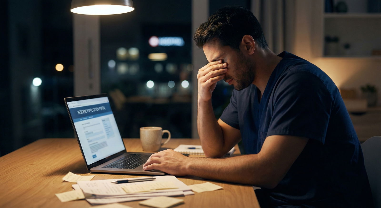 Medical student preparing for SOAP interview on laptop -  for Do I Need to Explain My Limited Interviews During SOAP Intervie