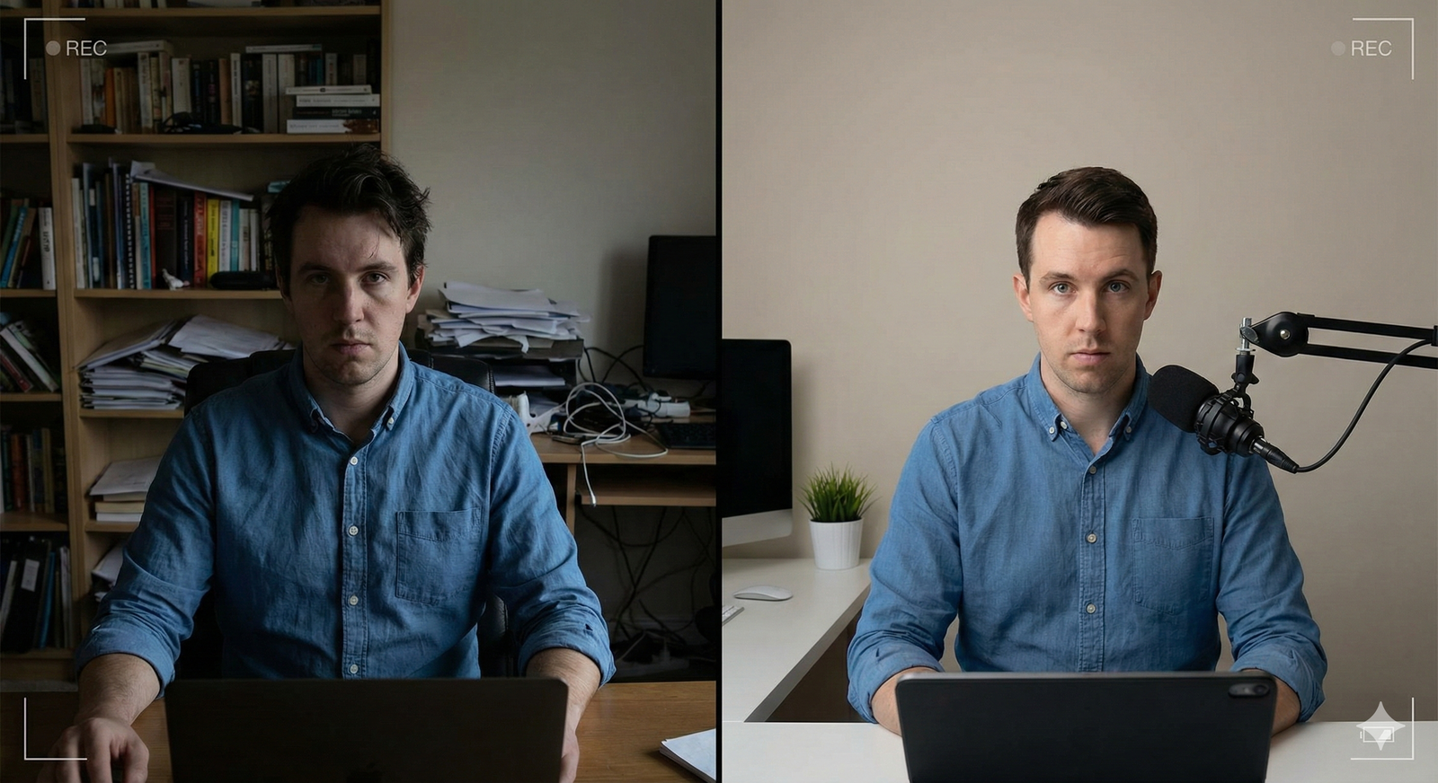 Medical residency applicant with overly busy background full of decor -  for Background and Lighting Errors That Distract Int