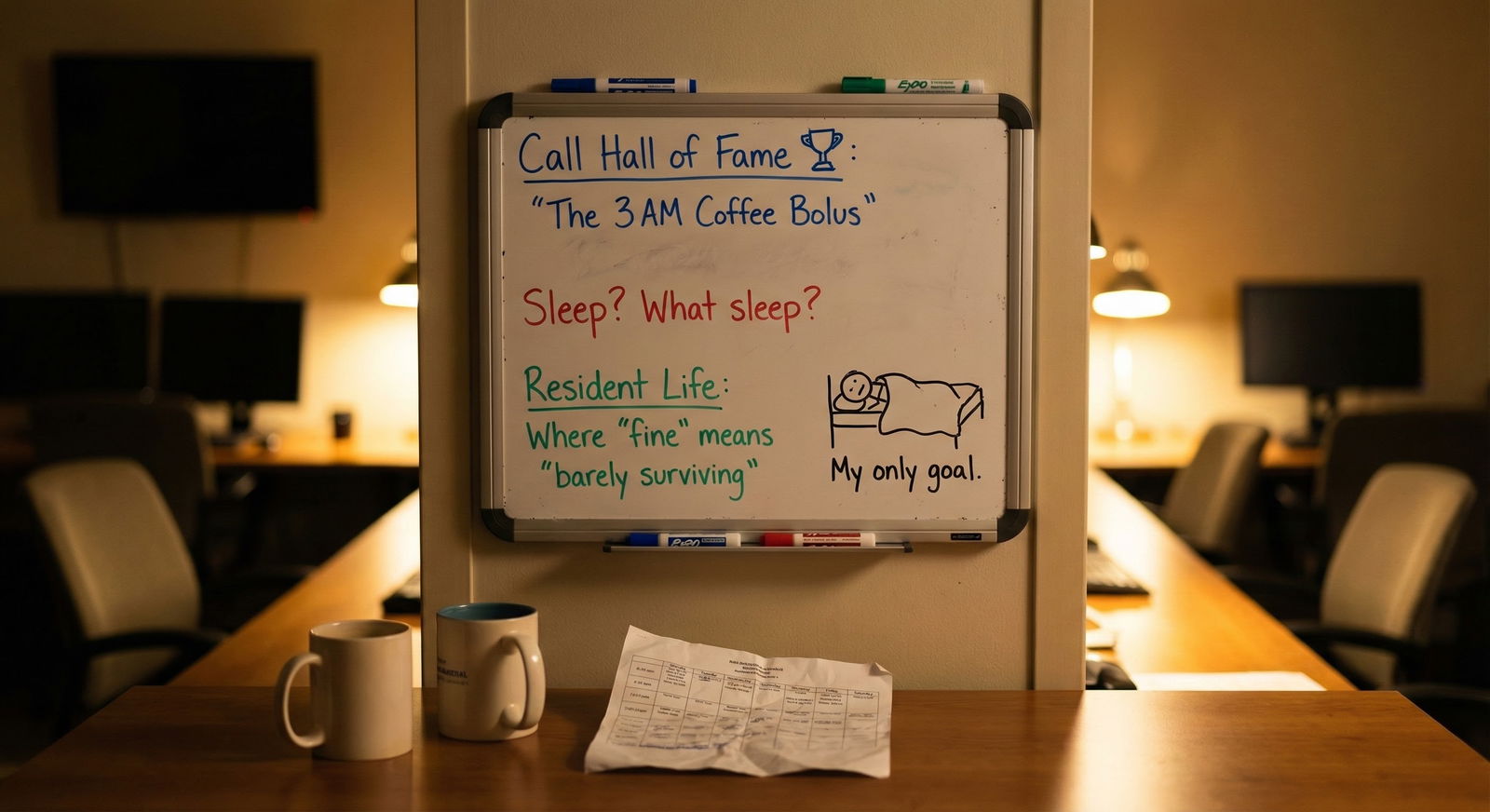 Group of medical students watching comedy on a laptop in a dorm lounge -  for Board Study Season: Weekly Humor Rituals to Pre