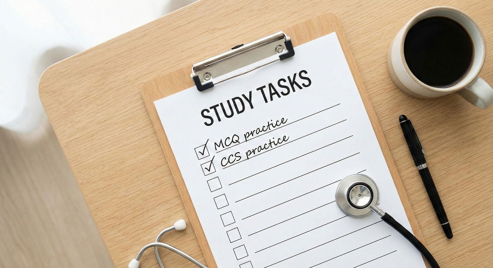 Checklist for balanced Step 3 MCQ and CCS preparation -  for How Important Is CCS Compared to MCQs on Step 3?