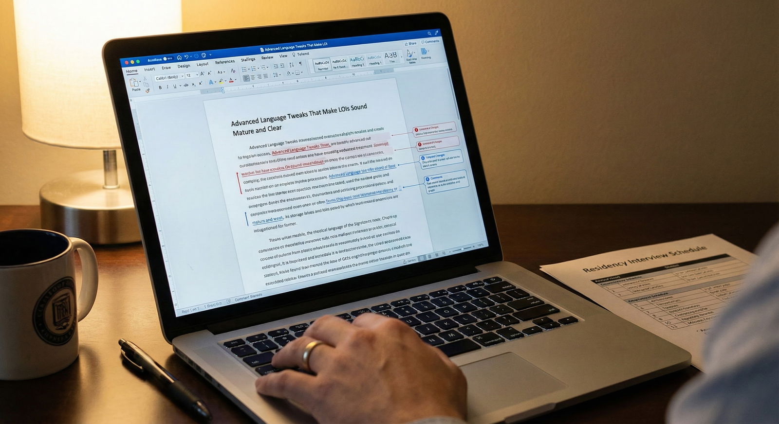 Medical student reviewing residency interview notes -  for Pre-Interview vs Post-Interview Notes: Sequencing Your Messages