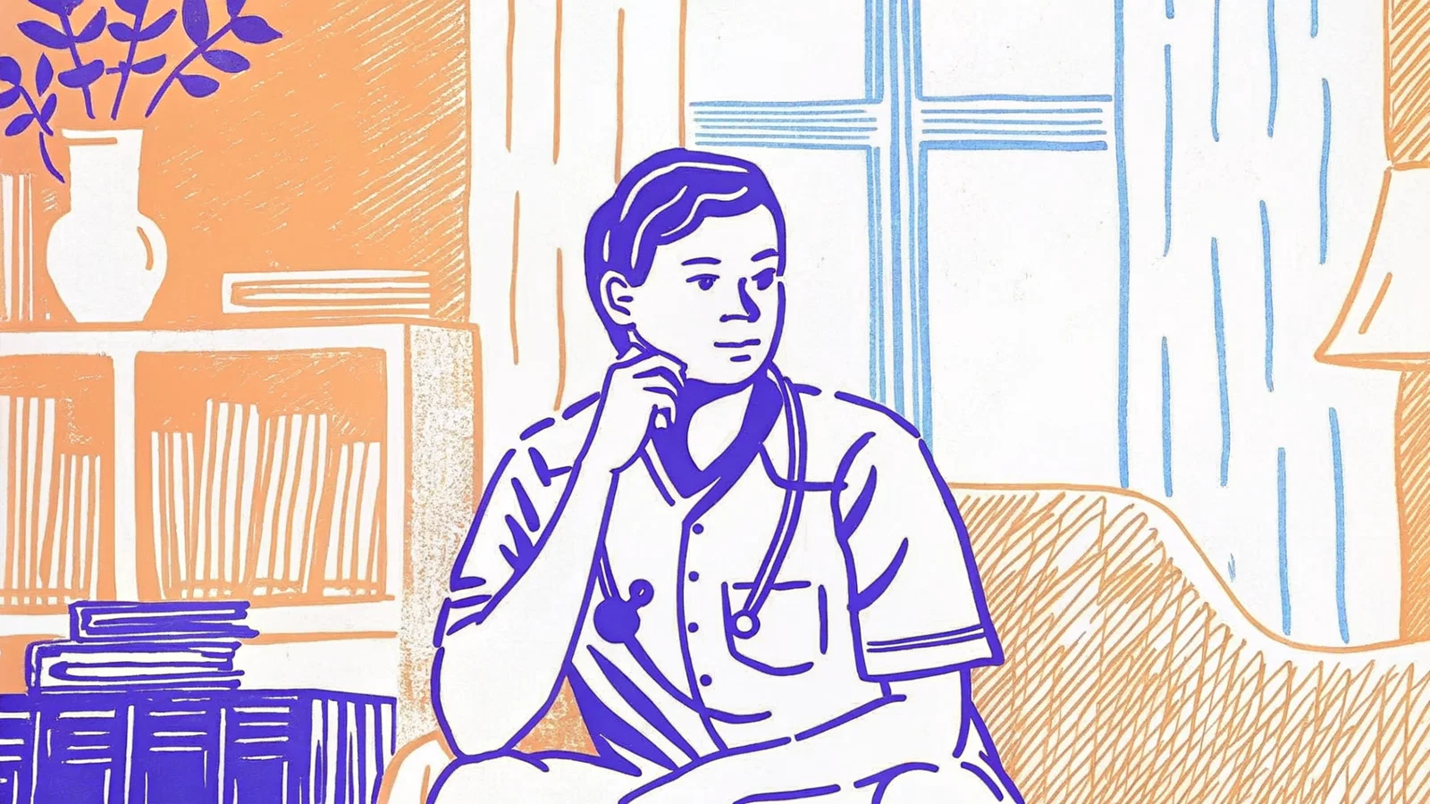 Worried applicant in a residency interview