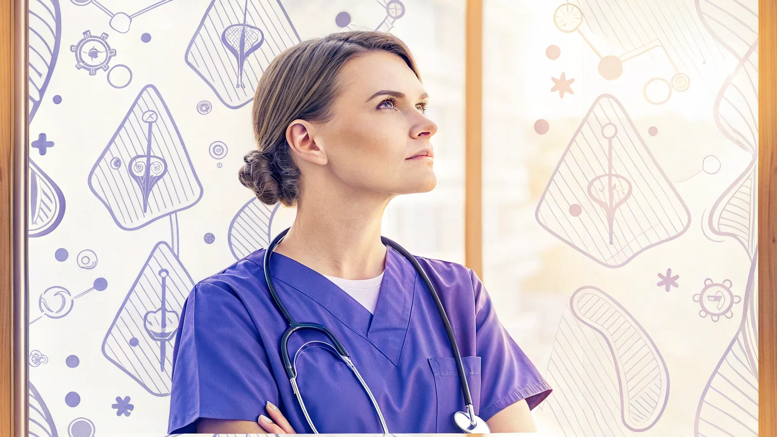 Doctor reviewing two job offers with a loan repayment letter and private practice contract on a desk