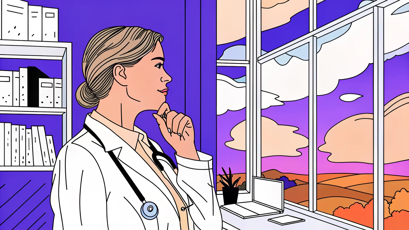 Worried applicant staring at a calendar of rotations and Match deadlines