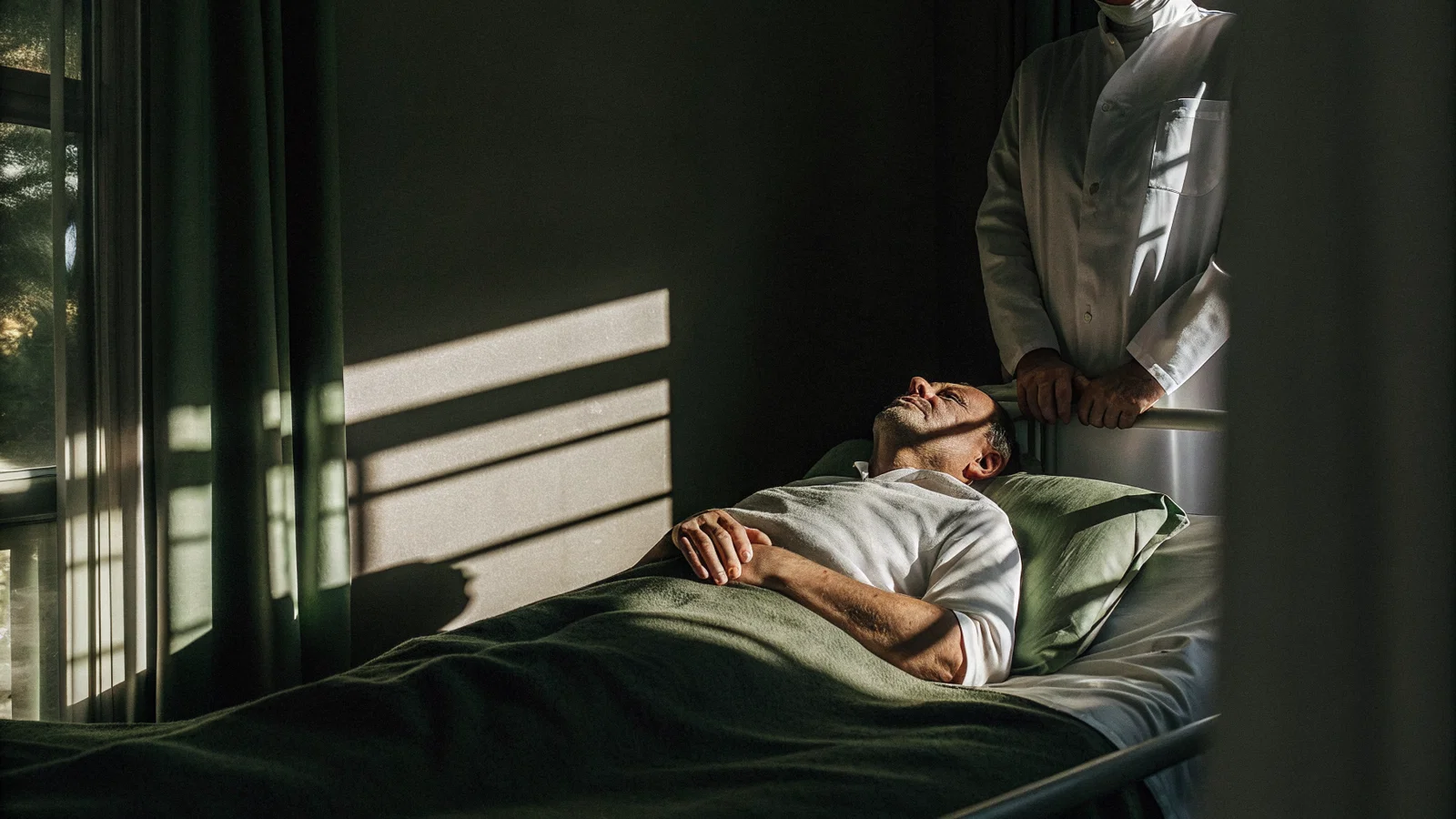 Clinical student receiving a calm patient refusal in a hospital room