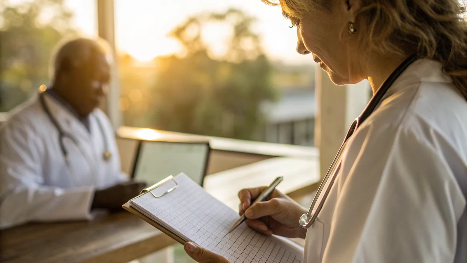 Applicant Reviewing Resume With Primary Care Volunteering Highlights