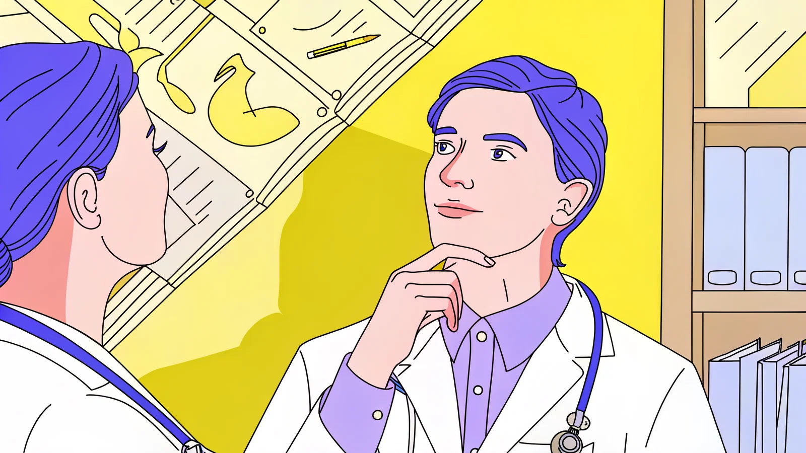 Stressed medical resident staring at a glowing laptop screen in a dark room