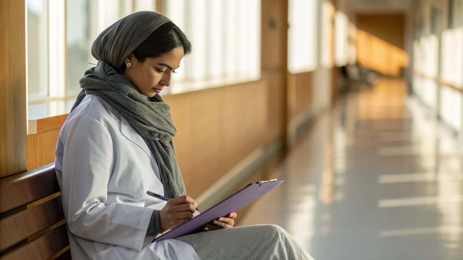 Headline Cover: Medical resident reviewing documentation