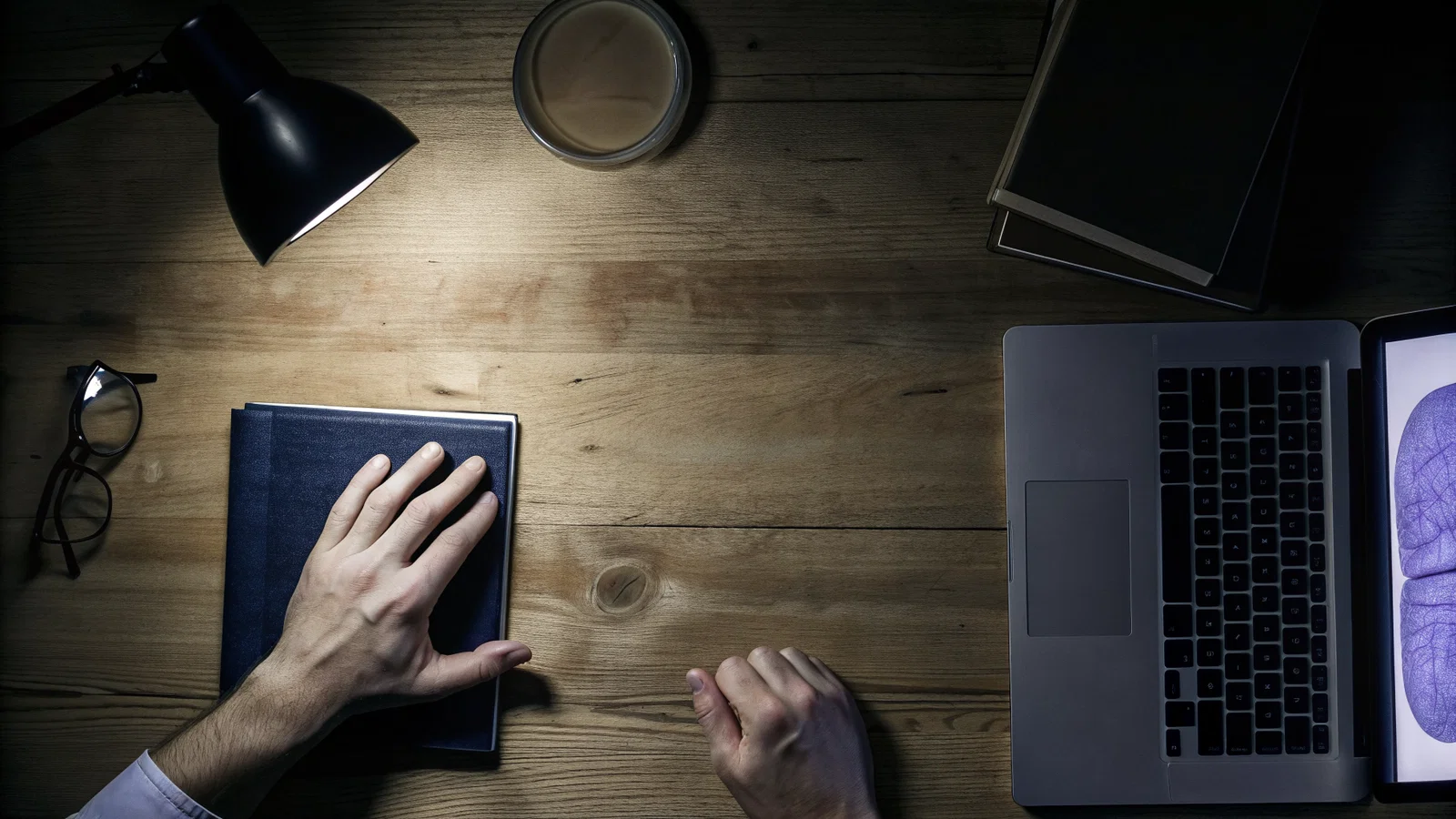 Medical student reviewing accommodation paperwork at a desk