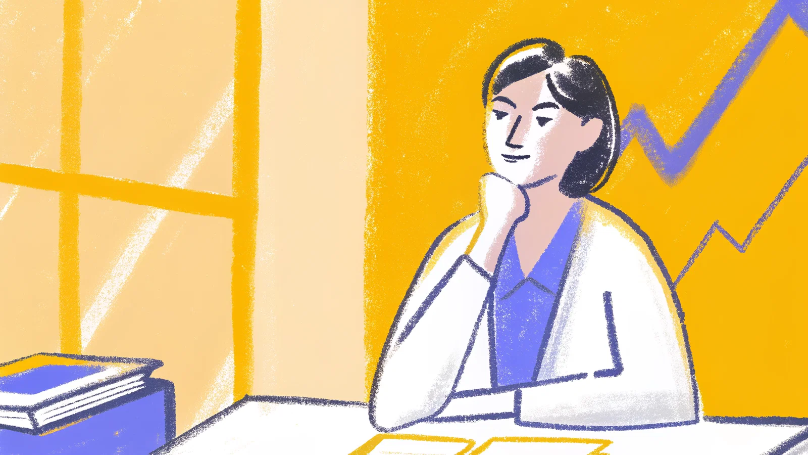 Residency applicant reviewing attrition charts in a hospital conference room