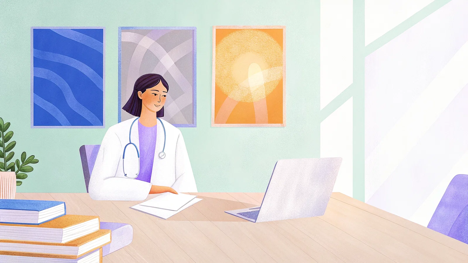 Residency applicant reviewing post-interview email choices