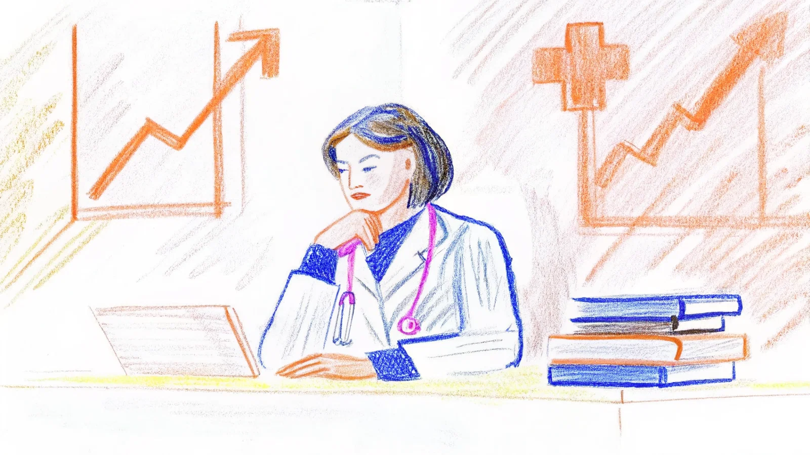 Physician Comparing W-2 and 1099 Malpractice Risk Dashboards