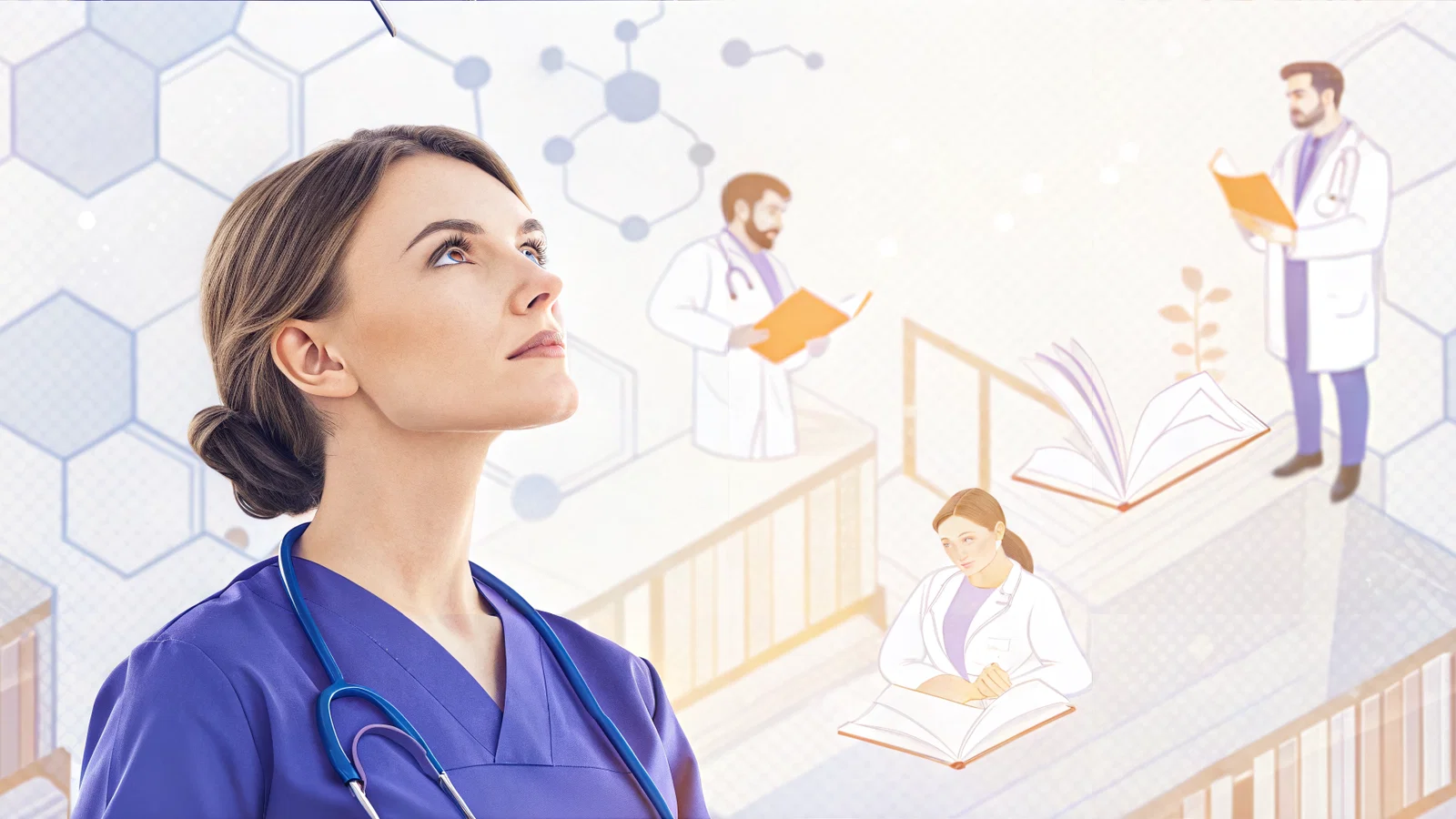 Physician reviewing an AI-generated appeal letter on a tablet in a modern clinic