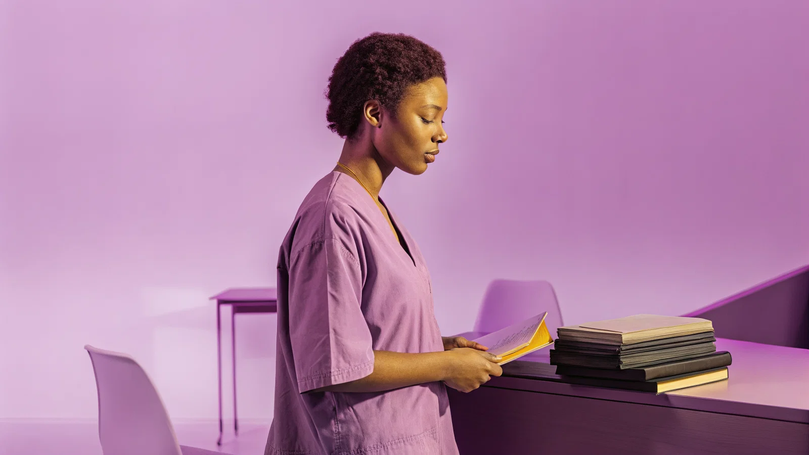 A Resident Alone in a Quiet Call Room After a Patient Death