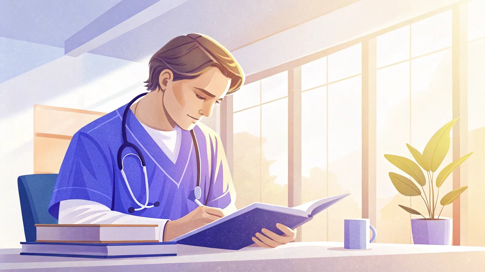 Physician Reviewing Contract Terms Before Signing