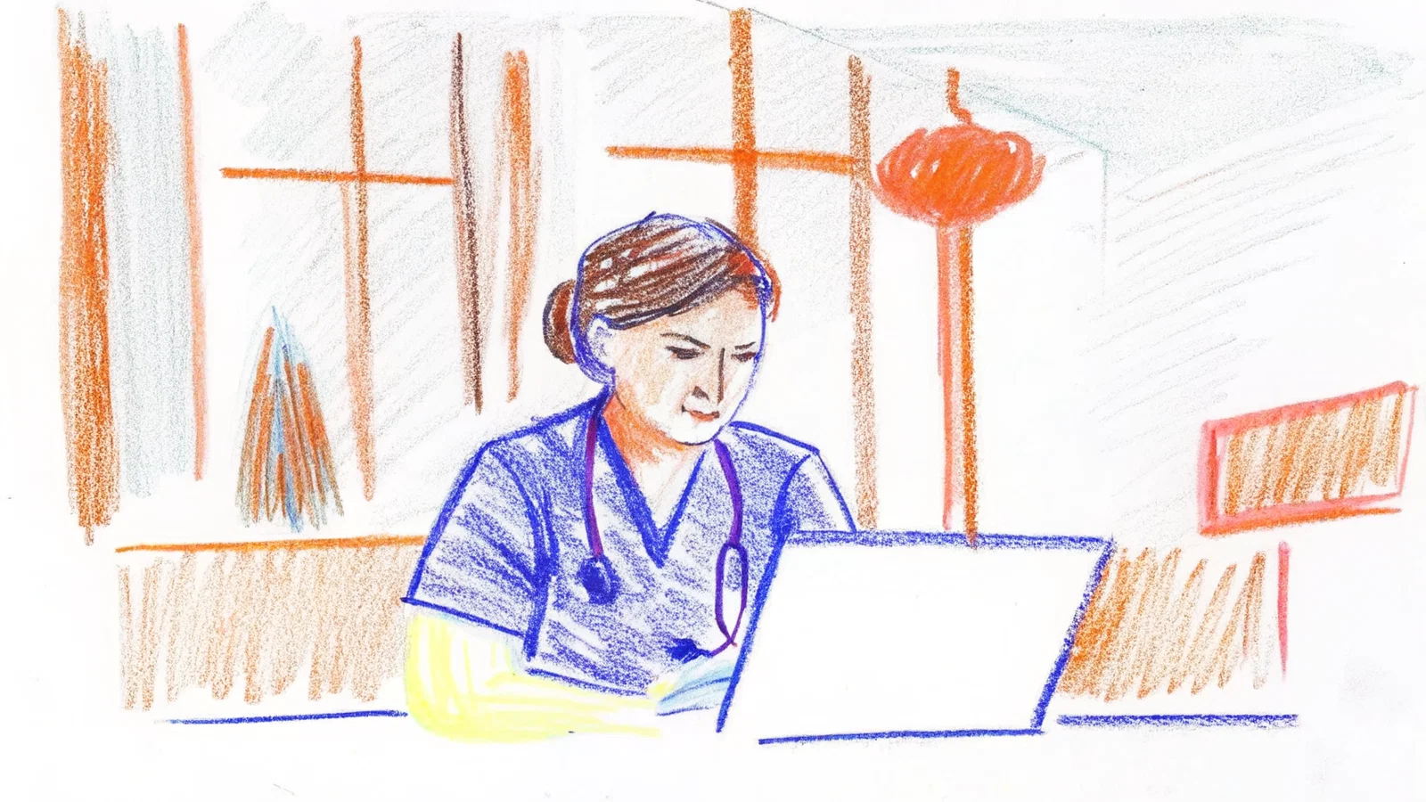 Confident DO applicant reviewing application