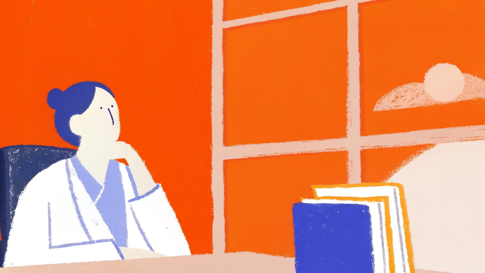 Physician reviewing retirement tax planning documents at a desk