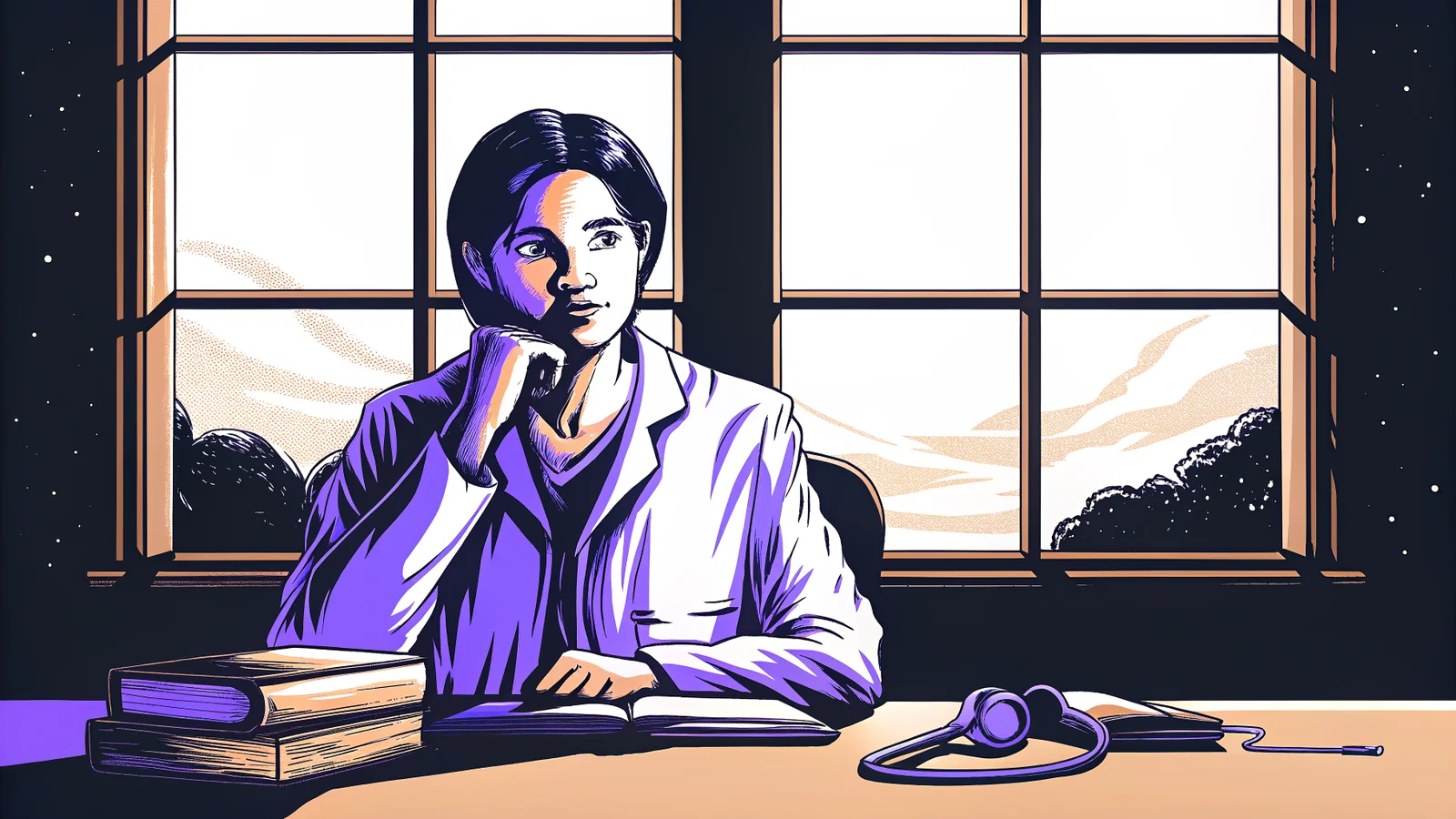 ERAS Upload Anxiety — Nighttime Applicant at Desk