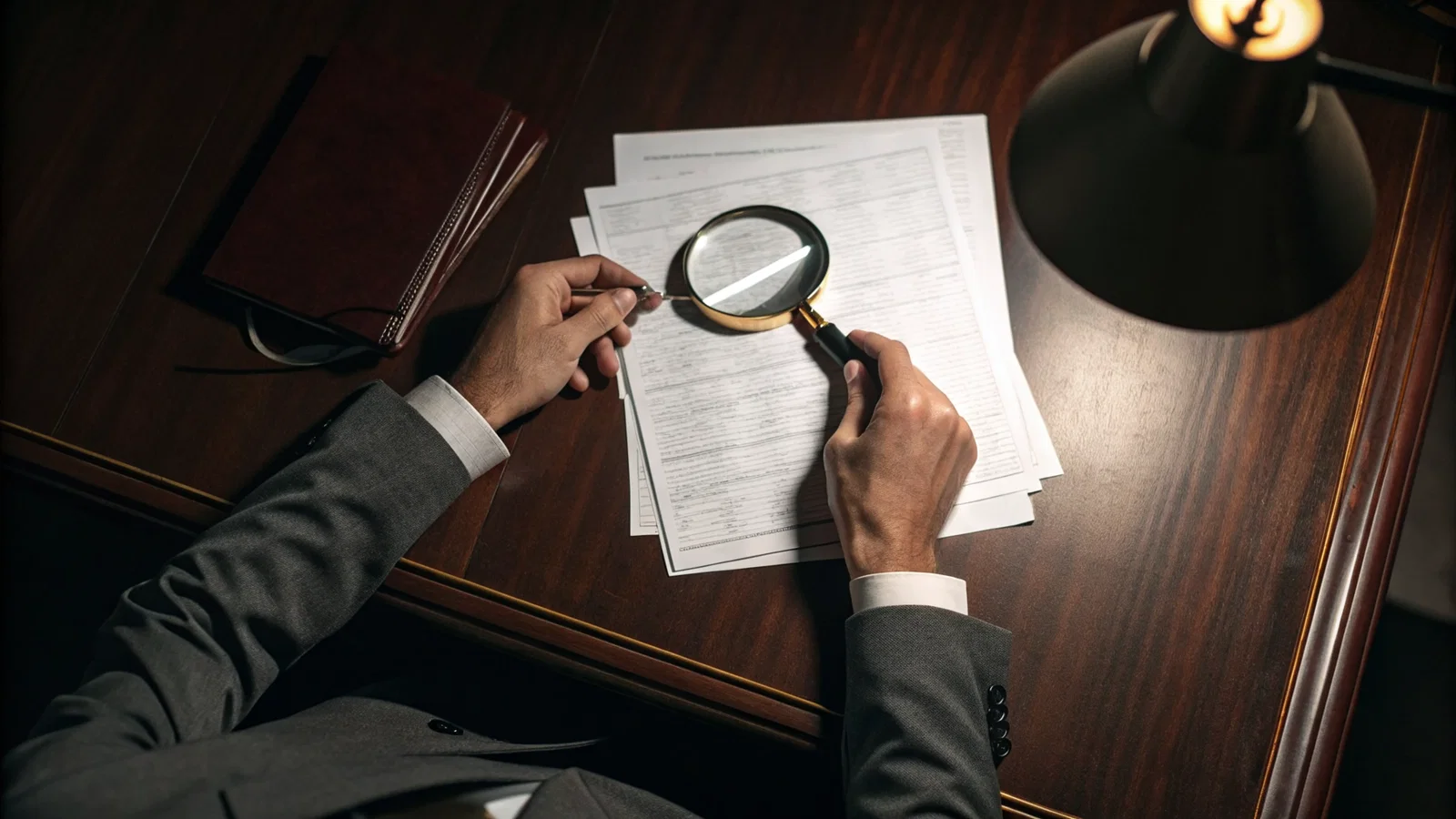 Headline cover: magnifying glass over USCE CV