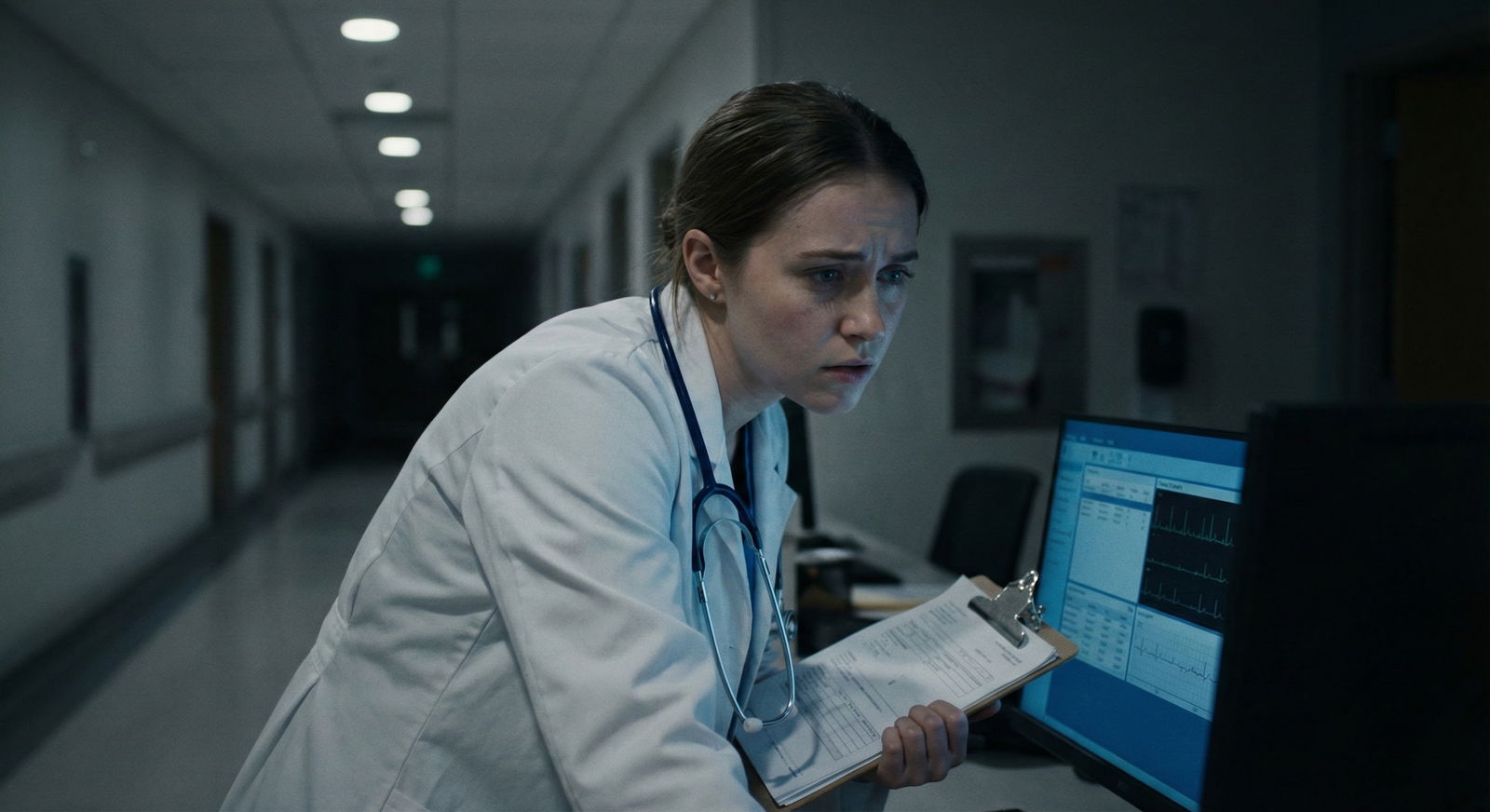 Doctor doing final chart review before leaving hospital at night -  for What If I Forget Orders or Tasks? Systems to Catch Yo