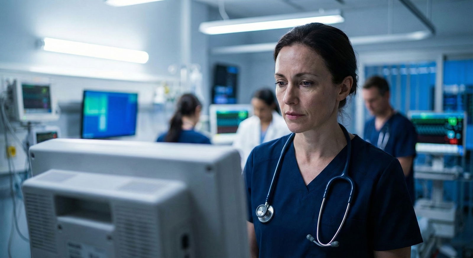 Young attending physician reviewing financial plans in office -  for Five-Year Post-Residency Timeline to Reach Peak Earnings