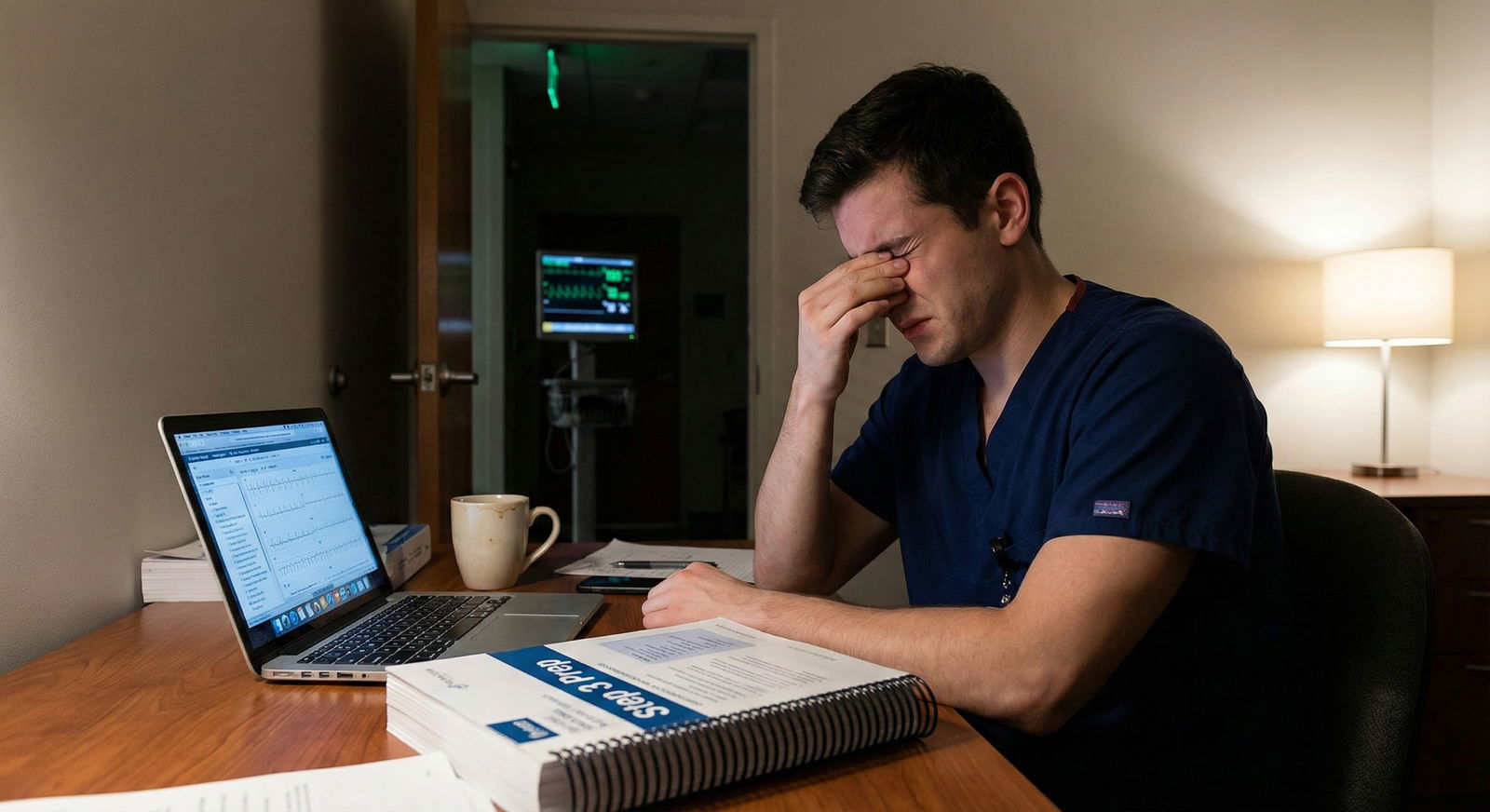 Calm evening before Step 3 exam -  for Step 3 Study Schedule for Residents on Q4 Call Rotations