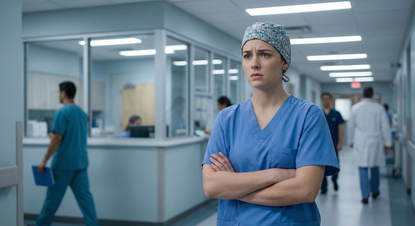 Female physician reading a performance evaluation in a hospital break room Female physician reading a performance evaluation in a hospital break room - for How to Handle Evaluations Describing You as