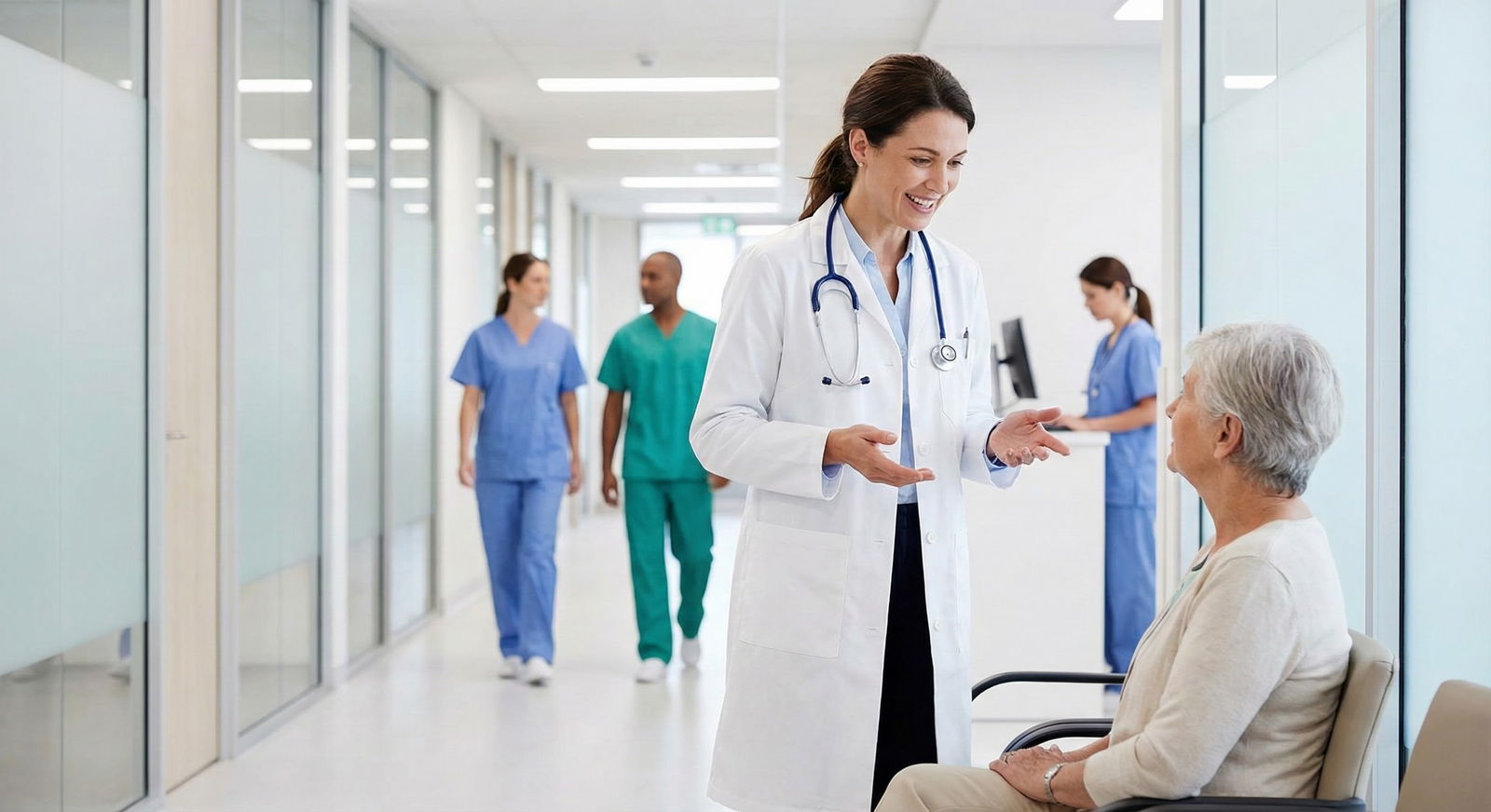 Medical team including women physicians during patient case discussion -  for When a Patient Asks to See a ‘Real Doctor’ Inst