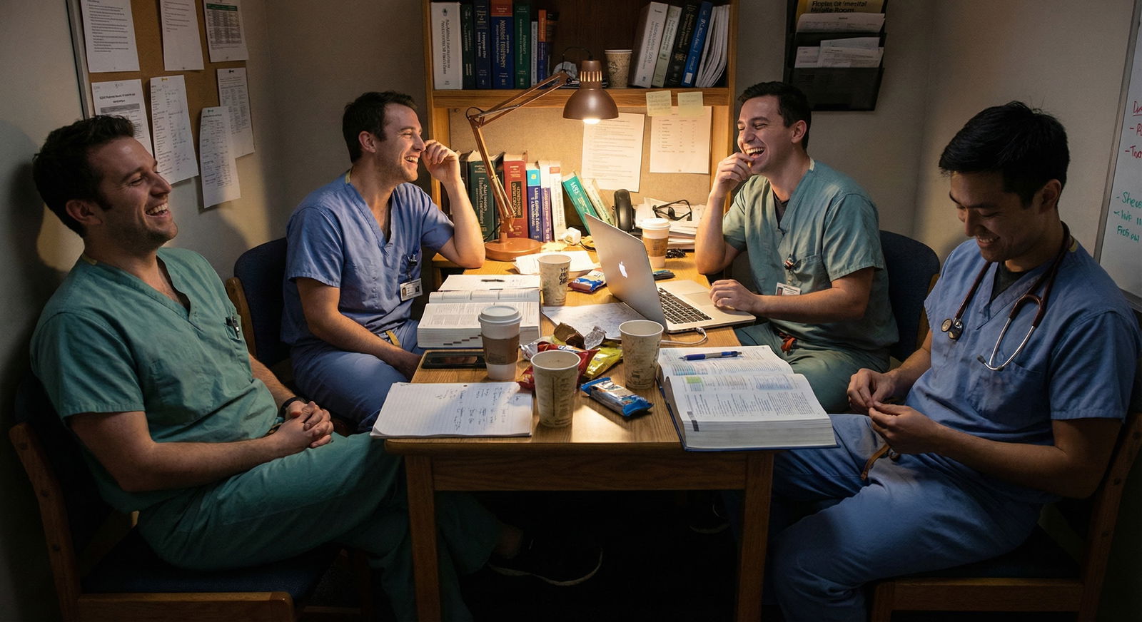 Oncology tumor board meeting with serious but collaborative atmosphere -  for Is It Okay to Laugh During M&M or Tumor Board?