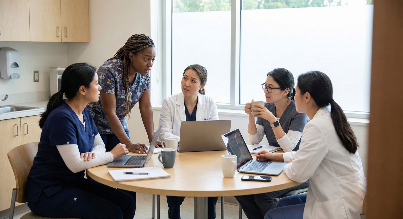 Female resident confidently presenting during rounds -  for What’s the Best Way for Women to Ask for Letters of Recommendatio