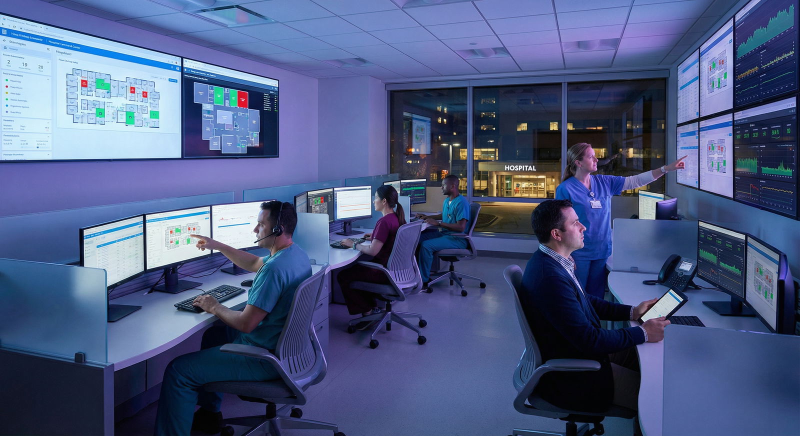 Hospital command center and bed management during night shift -  for What’s the Right Way to Refuse an Inappropriate Overnigh