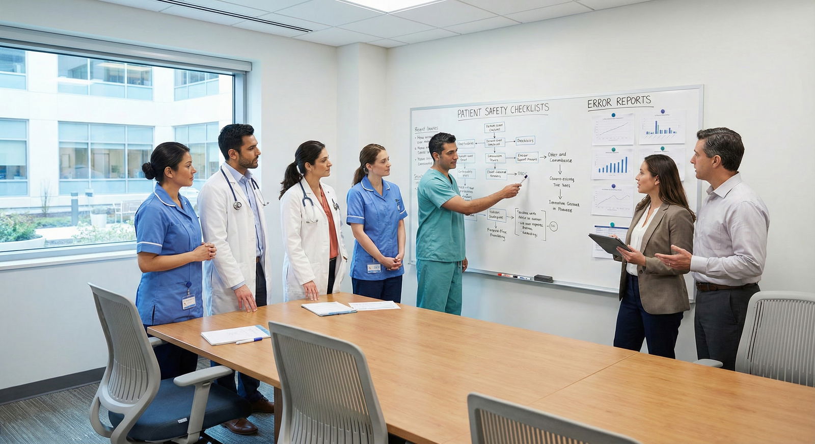 Hospital patient safety and risk management huddle Hospital patient safety and risk management huddle - for Risk Management and Ethics Question Patterns on Step 3 Explained