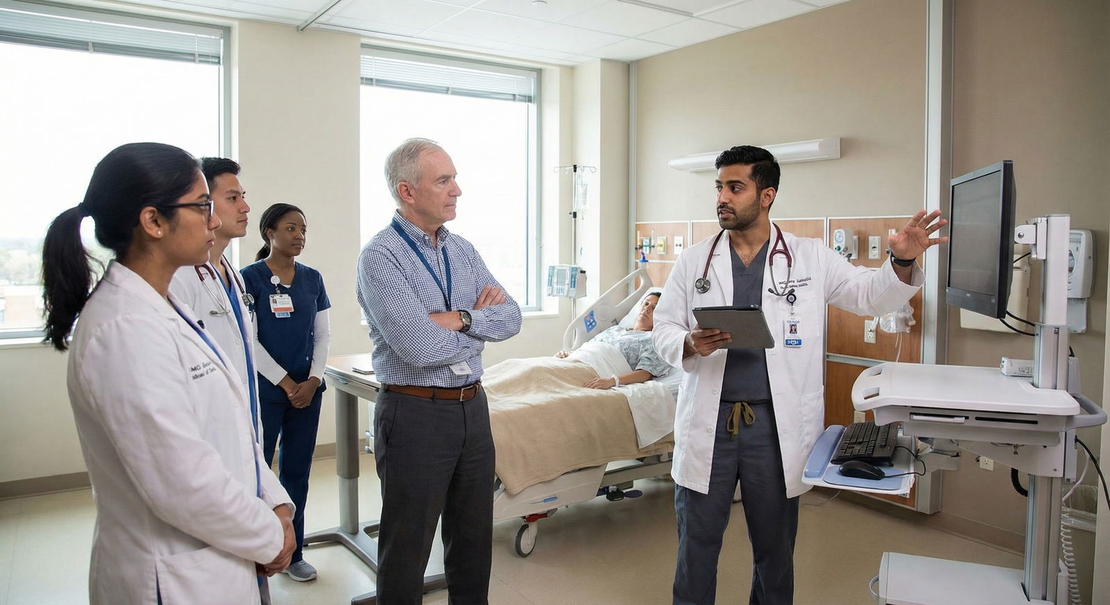 International medical graduate sitting alone reviewing feedback after a rotation -  for What If My US Rotation Attending Refu