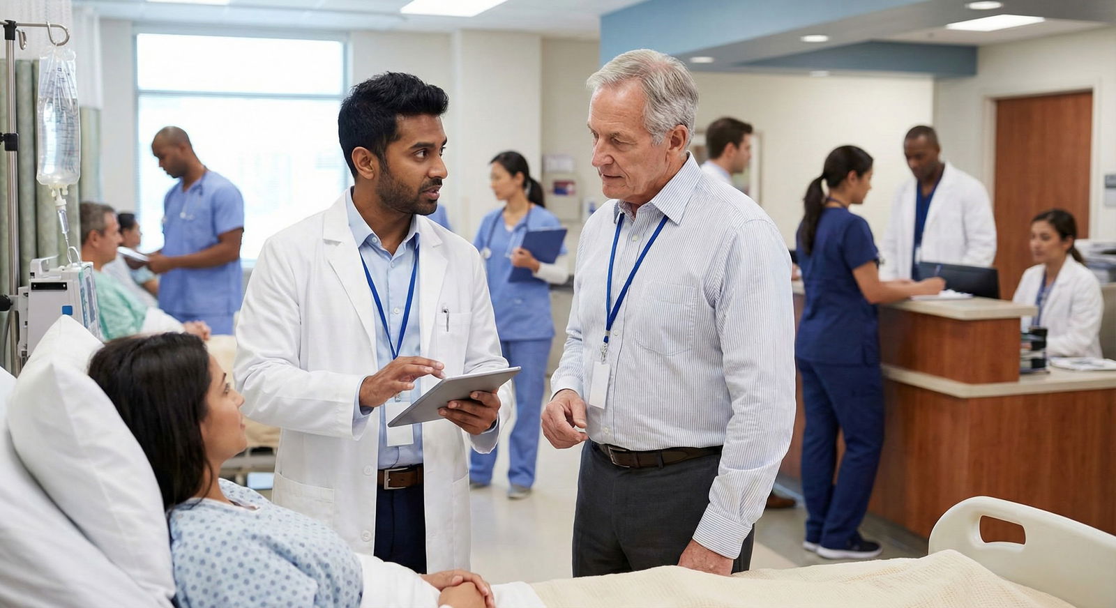 International medical graduate on clinical rotation being observed by attending physician -  for What Faculty Really Mean Whe