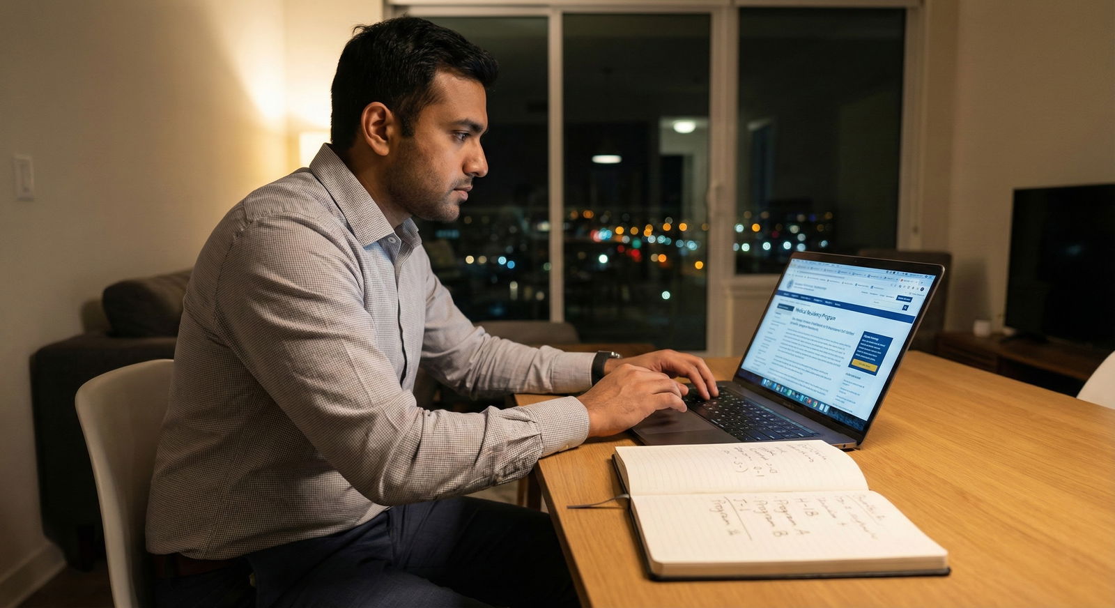 International medical graduate checking current residents list on a residency program website -  for No Visa Mention on the P