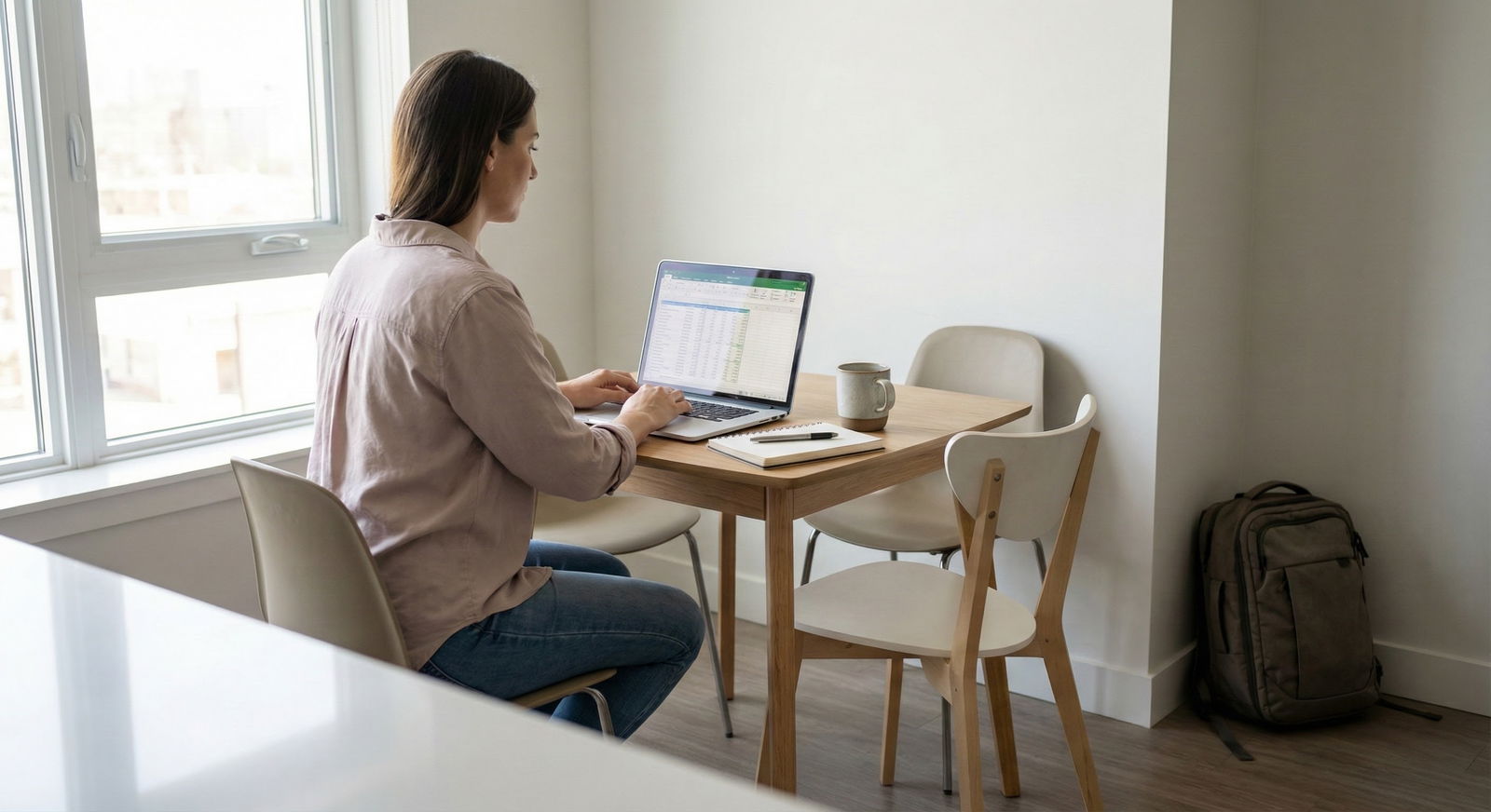 Locum physician managing finances during a break in a short-term apartment -  for Locums as a Bridge Year: A Detailed Timelin