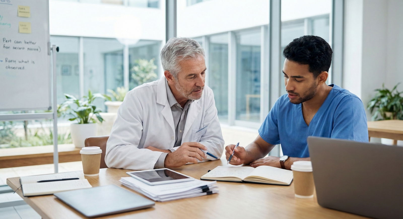 Medical student presenting patient case to an attending physician during inpatient rounds -  for Myth: PDs Only Care About Me