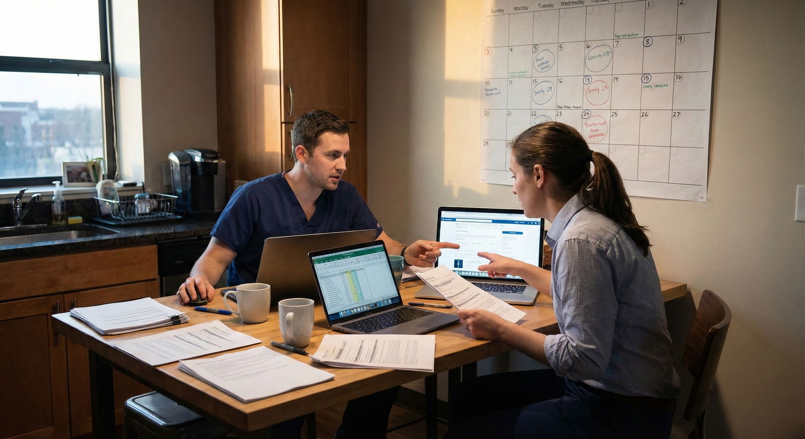Medical couple planning residency applications during a gap year Medical couple planning residency applications during a gap year - for Navigating a Gap Year While Preparing to Couples Matc