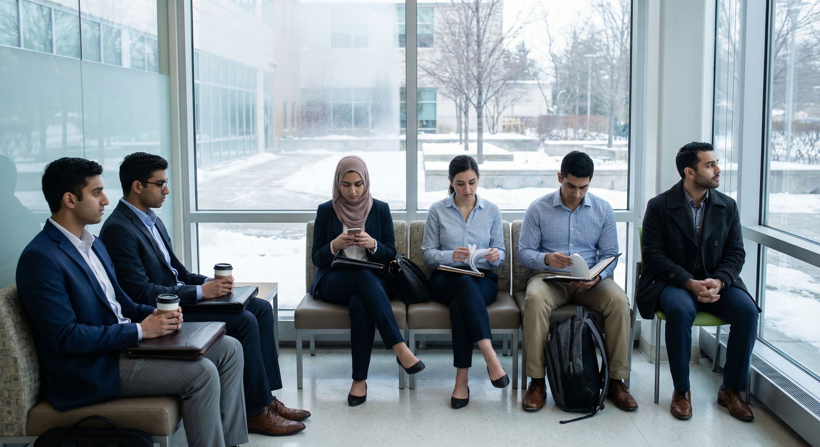Anxious residency applicant sitting alone after interview day -  for Can One Emotional Interview Day Ruin My Rank List Decisi