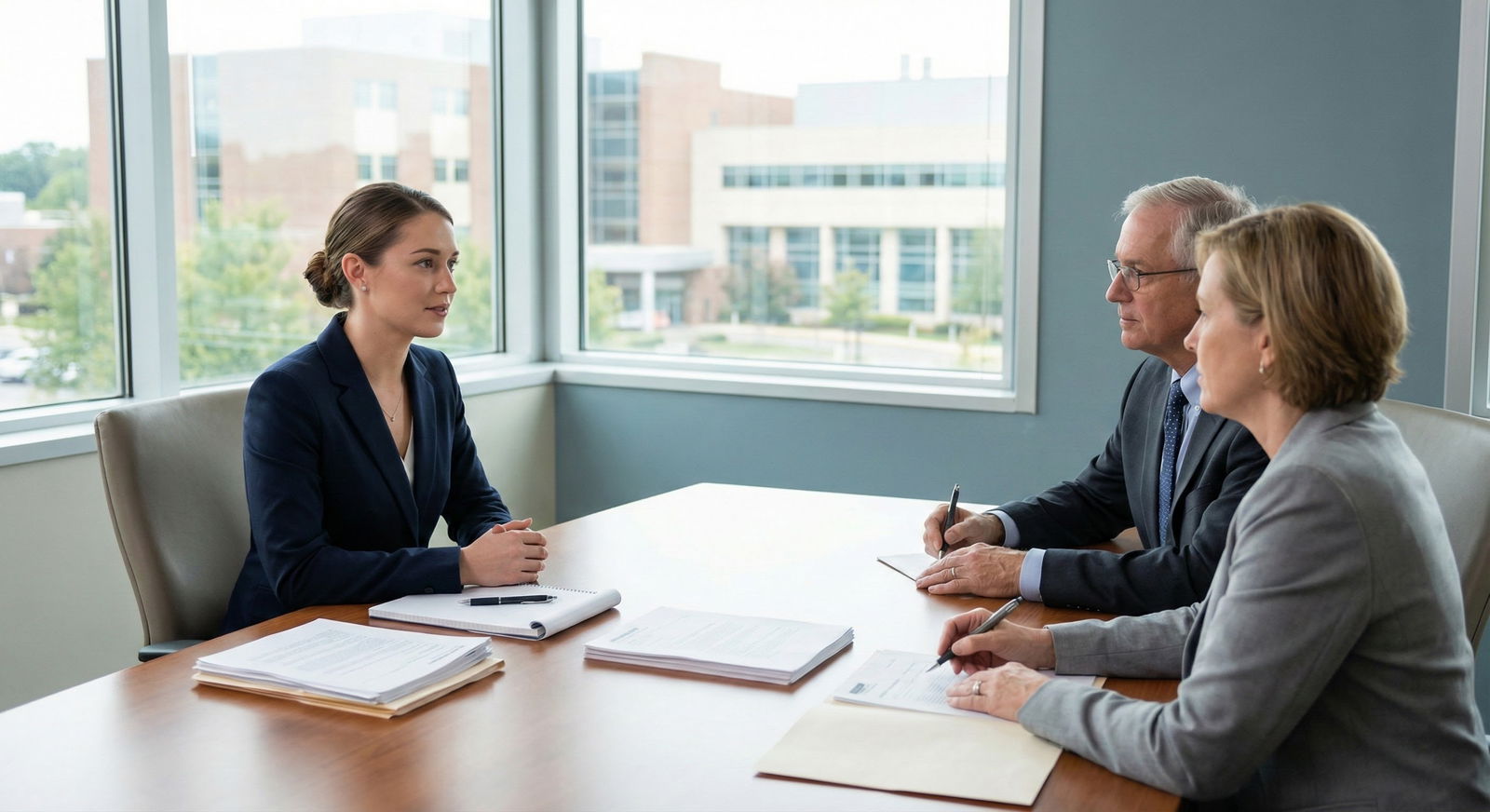 Medical residency candidate in a serious conversation during an interview -  for How Not to Explain ‘Unmatched’ in Interviews